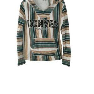 Long Rock Womens Denver Colorado Graphic Boho Hippie Chic Baja Hoodie
